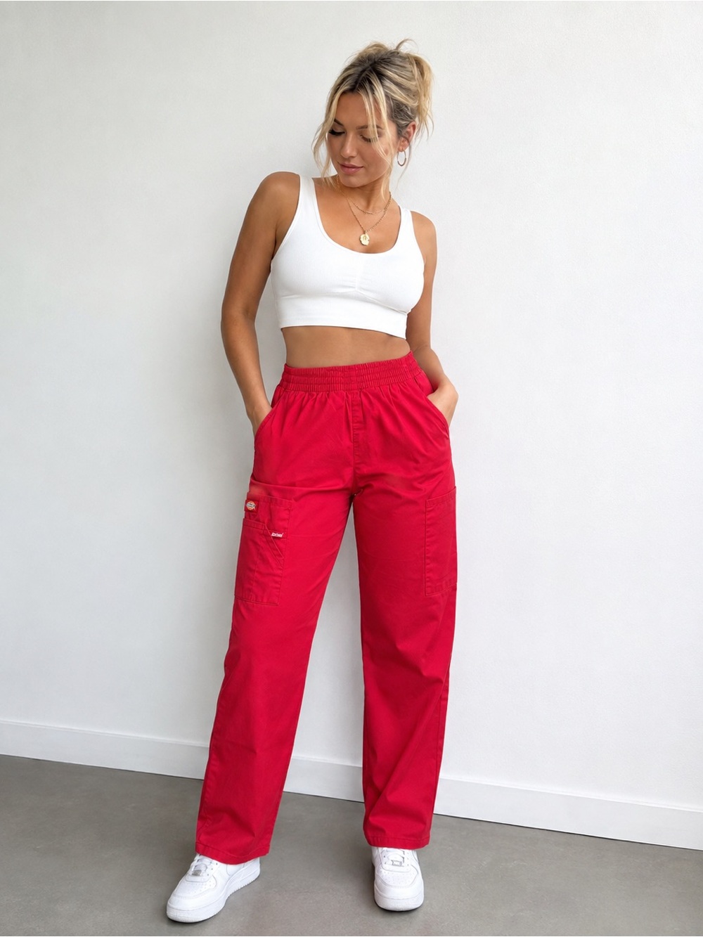 Dickies Women's Red Track Pants